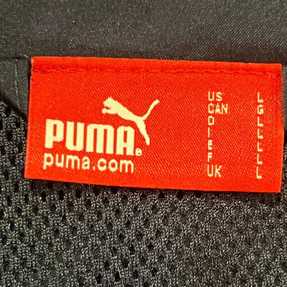 Puma Men’s L Navy Zip Track Jacket Retro Colorblock Athletic Streetwear Y2K Gear - Picture 7 of 11